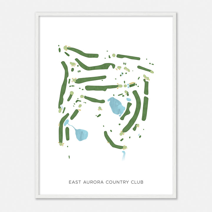 Print of East Aurora Country Club Modern Map