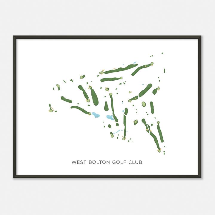 Print of West Bolton Golf Club Modern Map