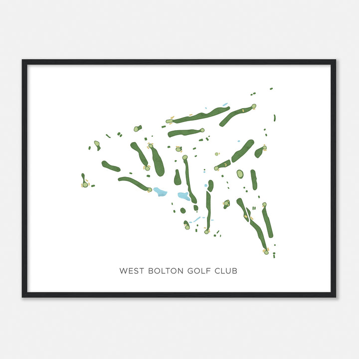 Print of West Bolton Golf Club Modern Map