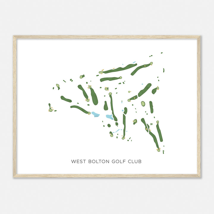 Print of West Bolton Golf Club Modern Map