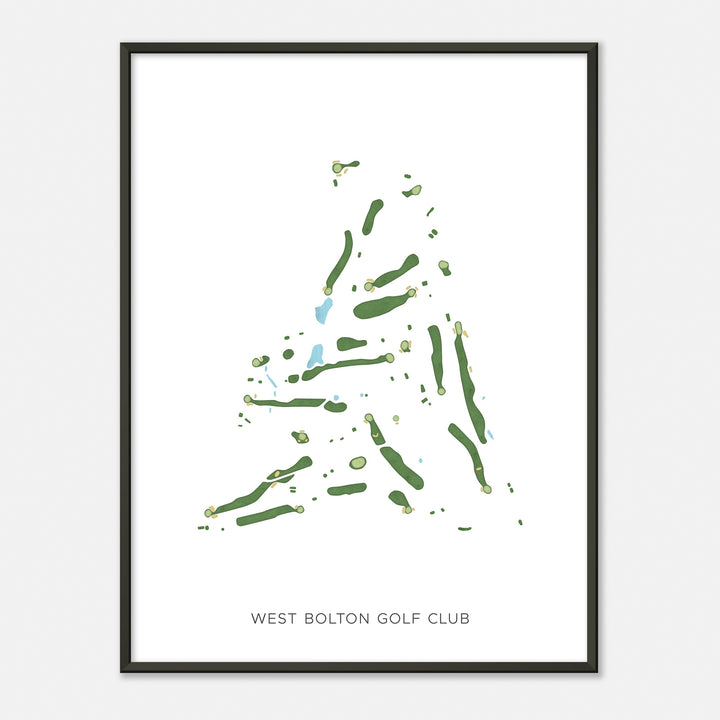 Print of West Bolton Golf Club Modern Map