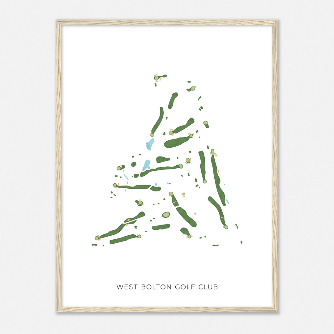 Print of West Bolton Golf Club Modern Map