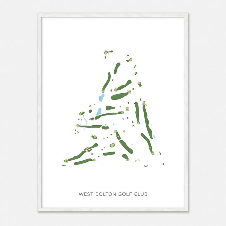 Print of West Bolton Golf Club Modern Map