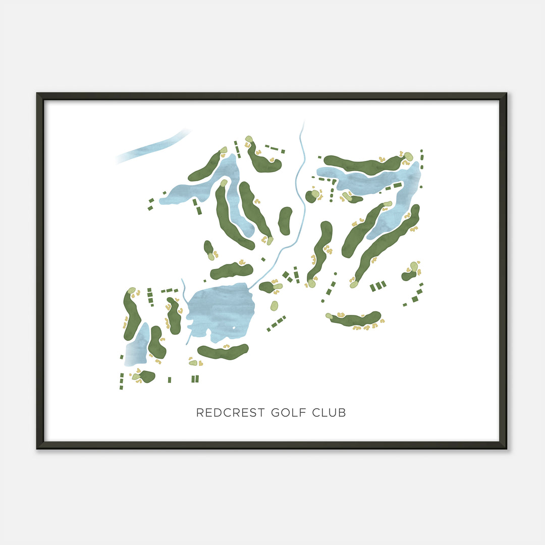 Print of RedCrest Golf Club Modern Map