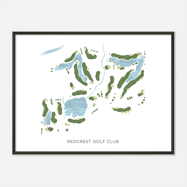 Print of RedCrest Golf Club Modern Map