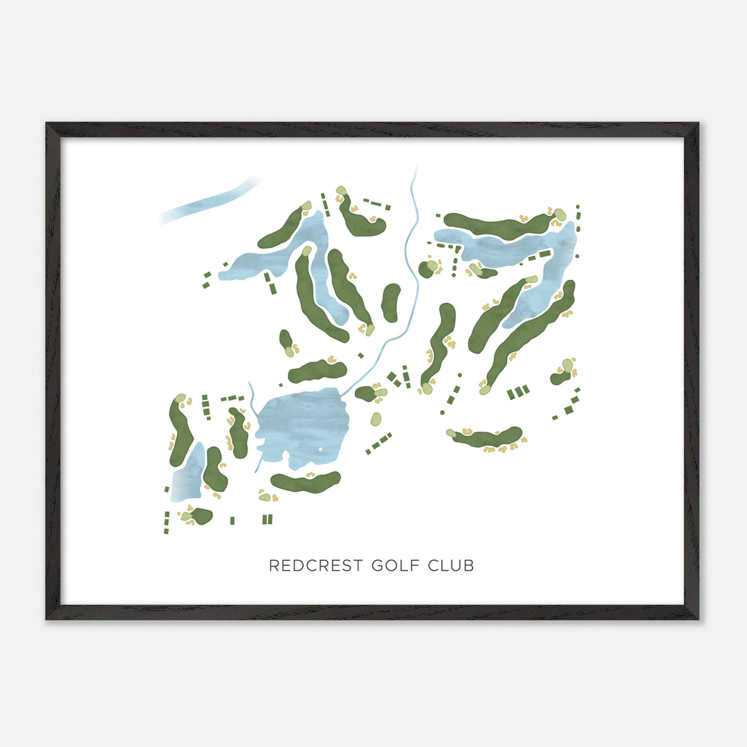 Print of RedCrest Golf Club Modern Map