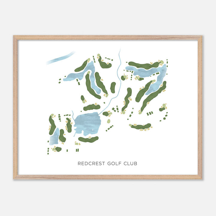 Print of RedCrest Golf Club Modern Map