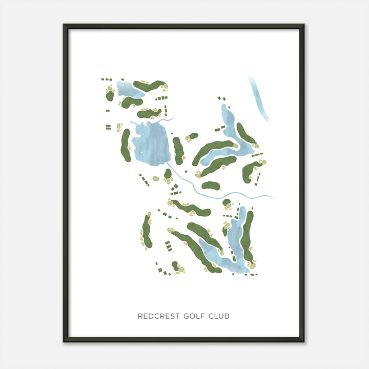 Print of RedCrest Golf Club Modern Map