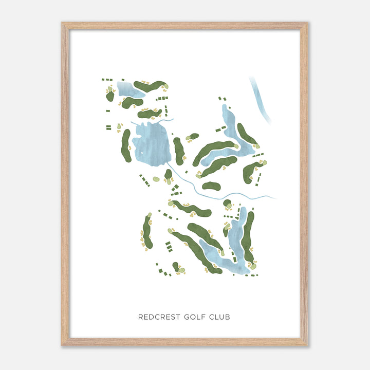 Print of RedCrest Golf Club Modern Map