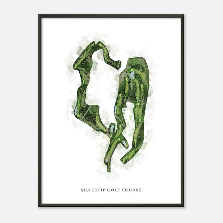 Print of Silvertip Golf Course Classic Map