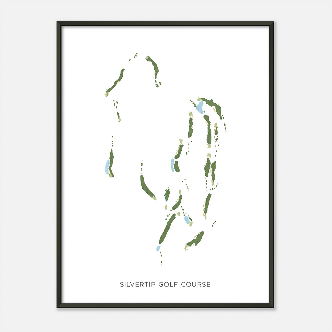 Print of Silvertip Golf Course Modern Map