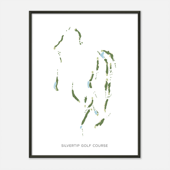 Print of Silvertip Golf Course Modern Map