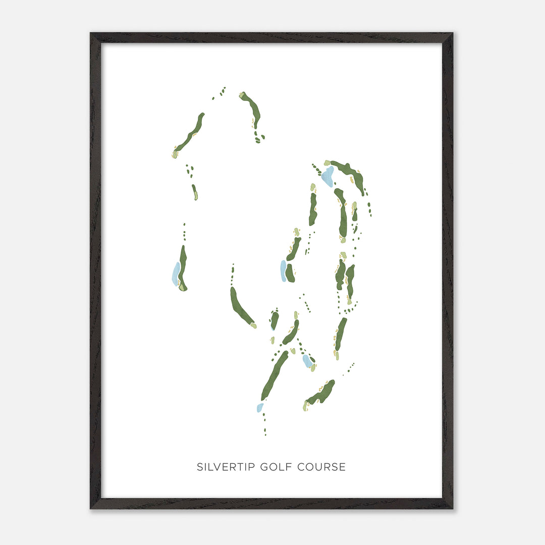 Print of Silvertip Golf Course Modern Map