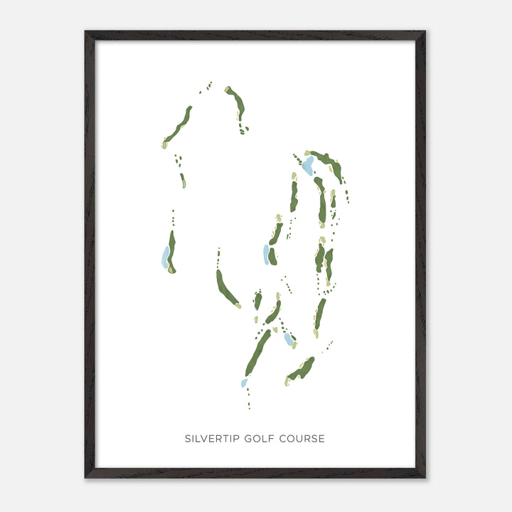 Print of Silvertip Golf Course Modern Map