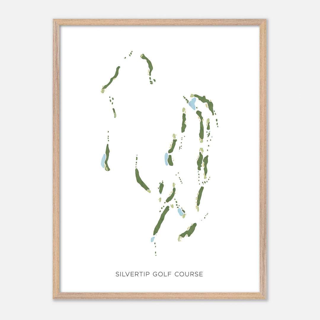 Print of Silvertip Golf Course Modern Map