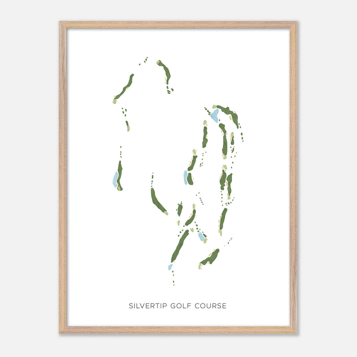 Print of Silvertip Golf Course Modern Map
