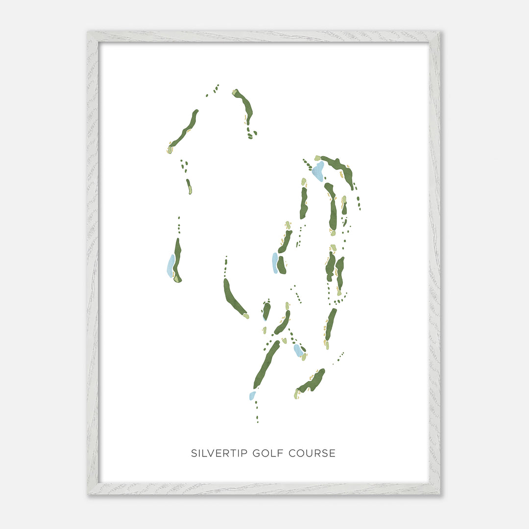 Print of Silvertip Golf Course Modern Map