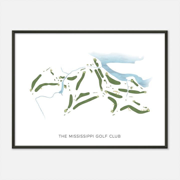 Print of The Mississippi Golf Club Modern Map