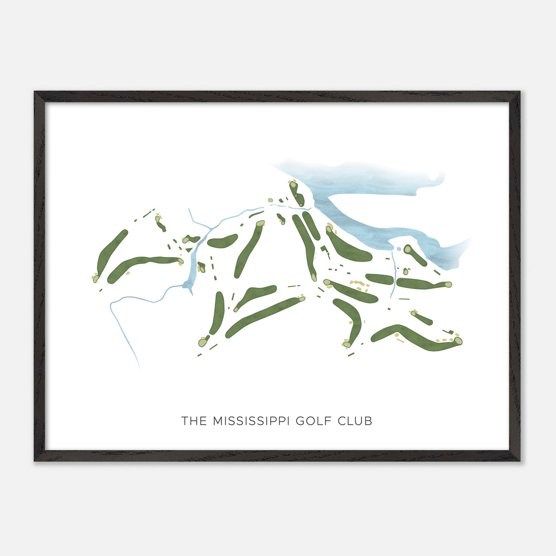Print of The Mississippi Golf Club Modern Map