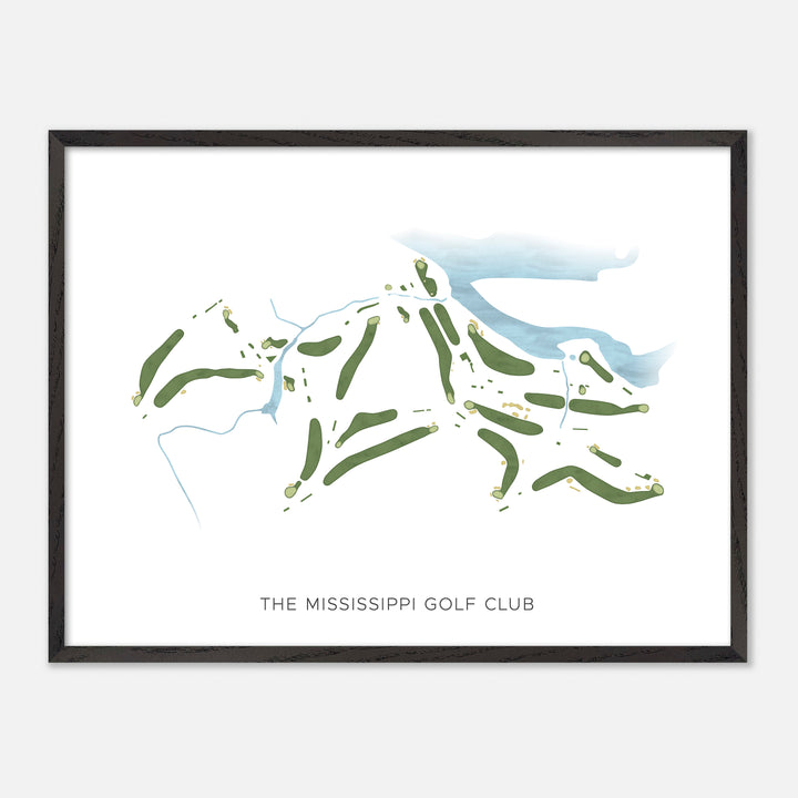 Print of The Mississippi Golf Club Modern Map