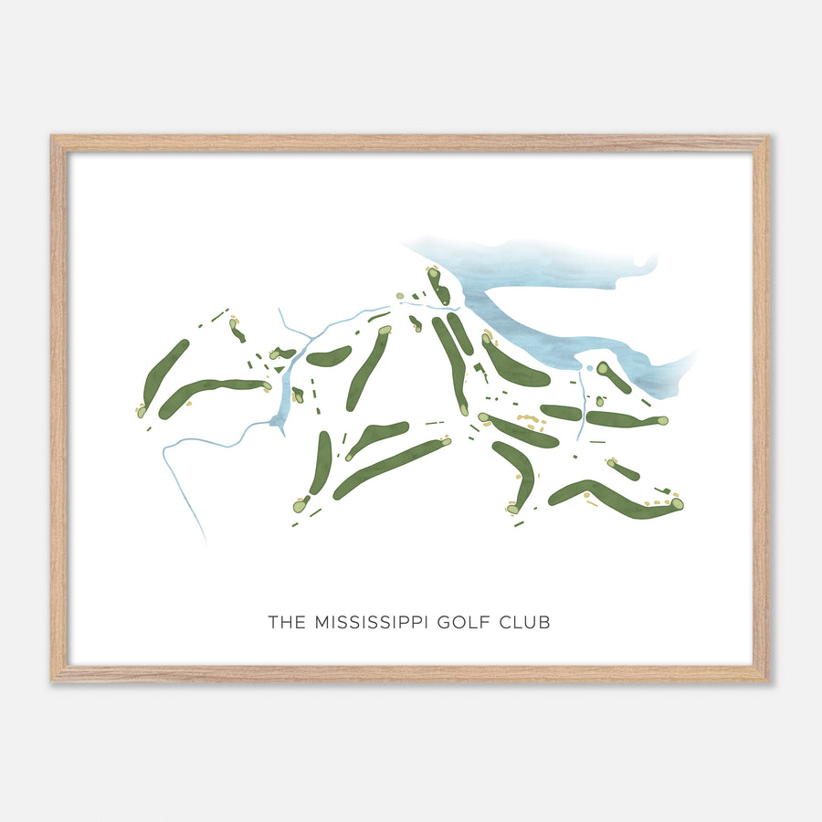 Print of The Mississippi Golf Club Modern Map