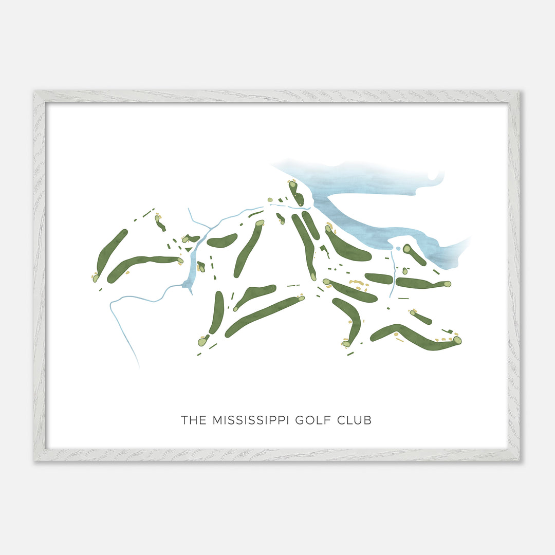 Print of The Mississippi Golf Club Modern Map