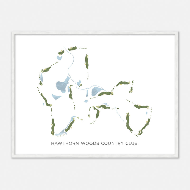 Print of Hawthorn Woods Country Club Modern Map