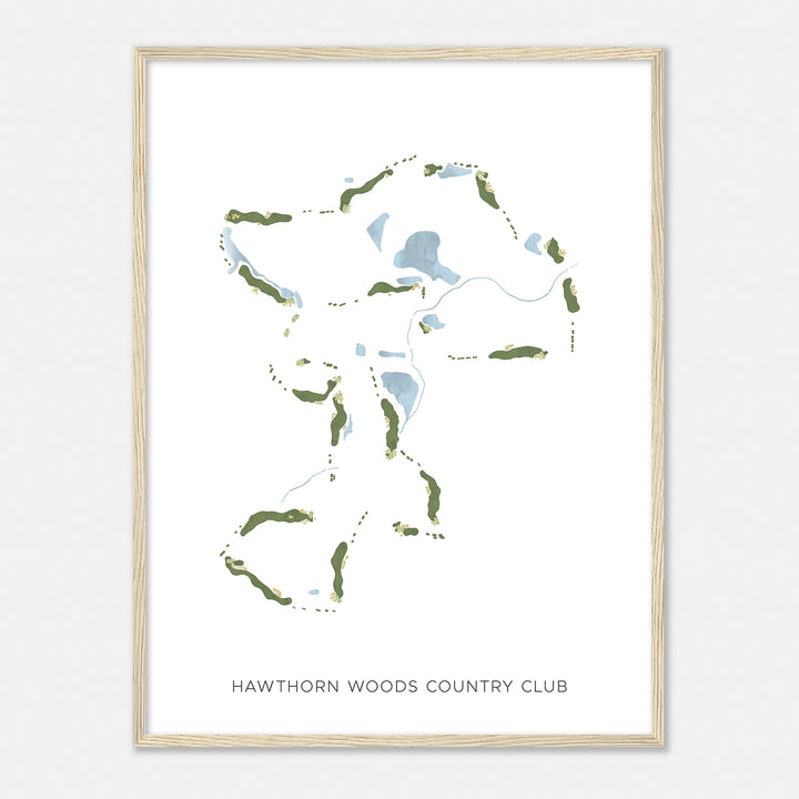Print of Hawthorn Woods Country Club Modern Map