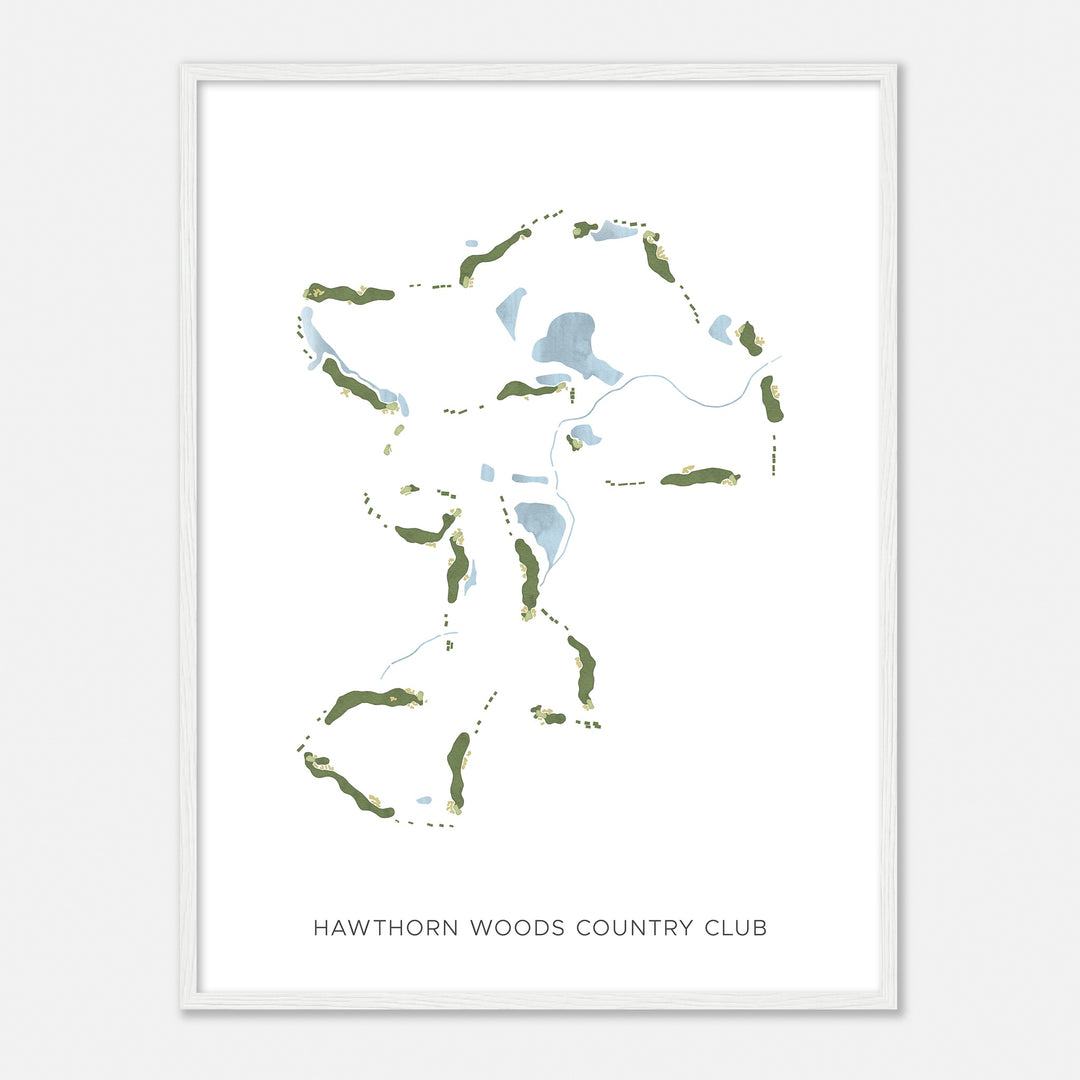 Print of Hawthorn Woods Country Club Modern Map