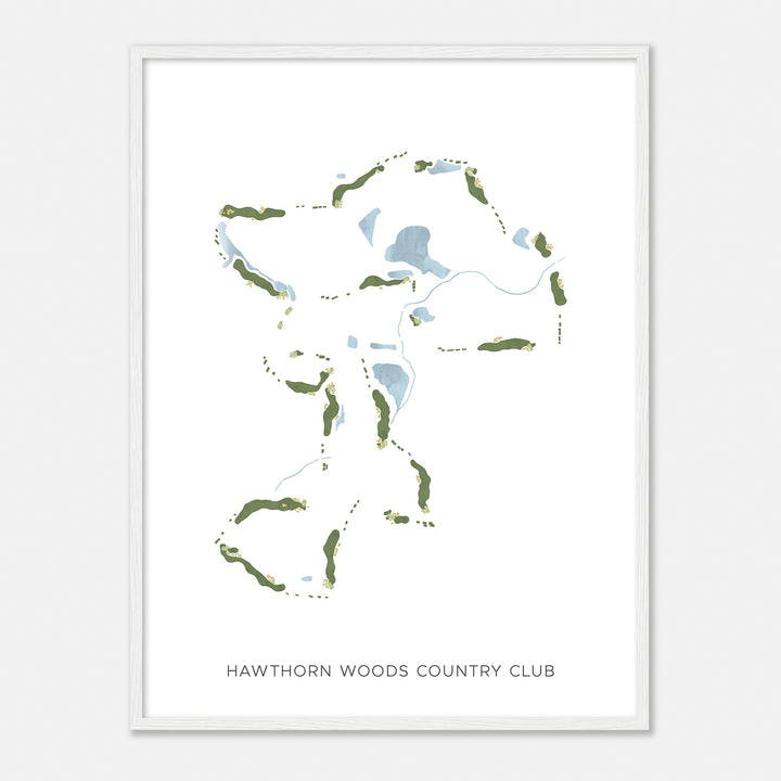 Print of Hawthorn Woods Country Club Modern Map