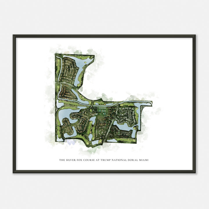 Print of The Silver Fox Course At Trump National Doral Miami Classic Map