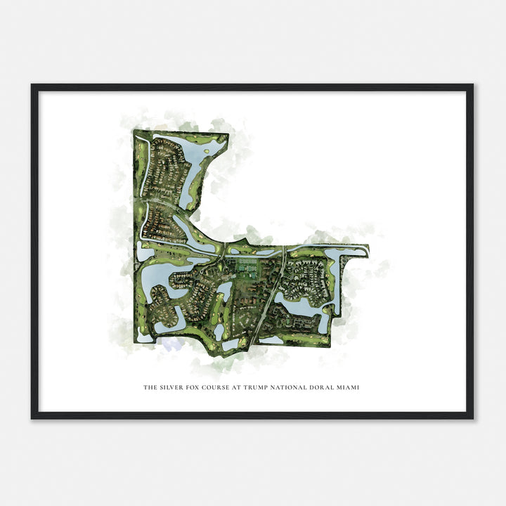 Print of The Silver Fox Course At Trump National Doral Miami Classic Map