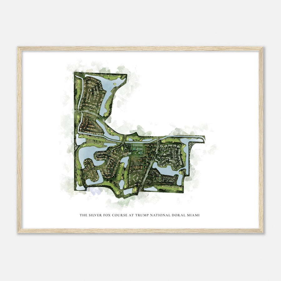 Print of The Silver Fox Course At Trump National Doral Miami Classic Map