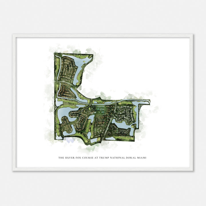 Print of The Silver Fox Course At Trump National Doral Miami Classic Map