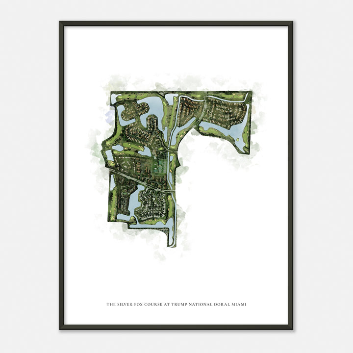 Print of The Silver Fox Course At Trump National Doral Miami Classic Map
