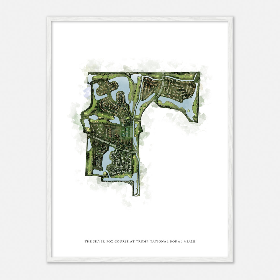 Print of The Silver Fox Course At Trump National Doral Miami Classic Map