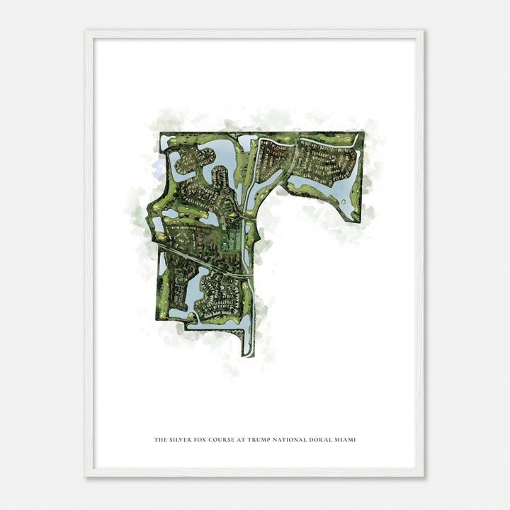 Print of The Silver Fox Course At Trump National Doral Miami Classic Map