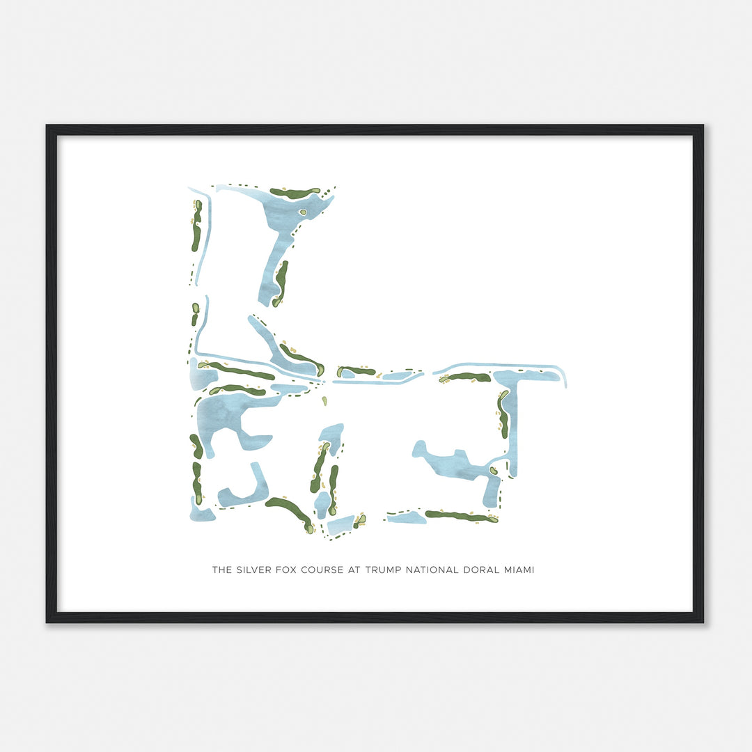 Print of The Silver Fox Course At Trump National Doral Miami Modern Map