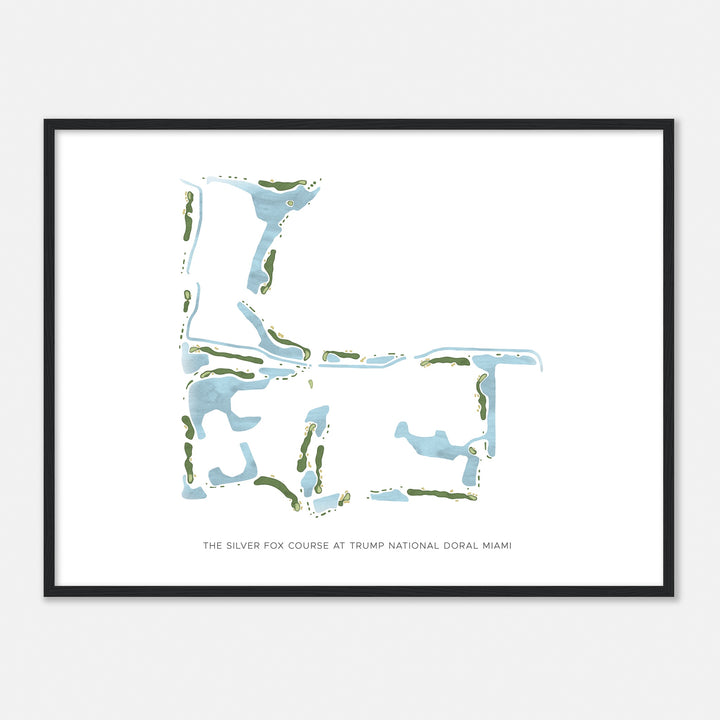 Print of The Silver Fox Course At Trump National Doral Miami Modern Map