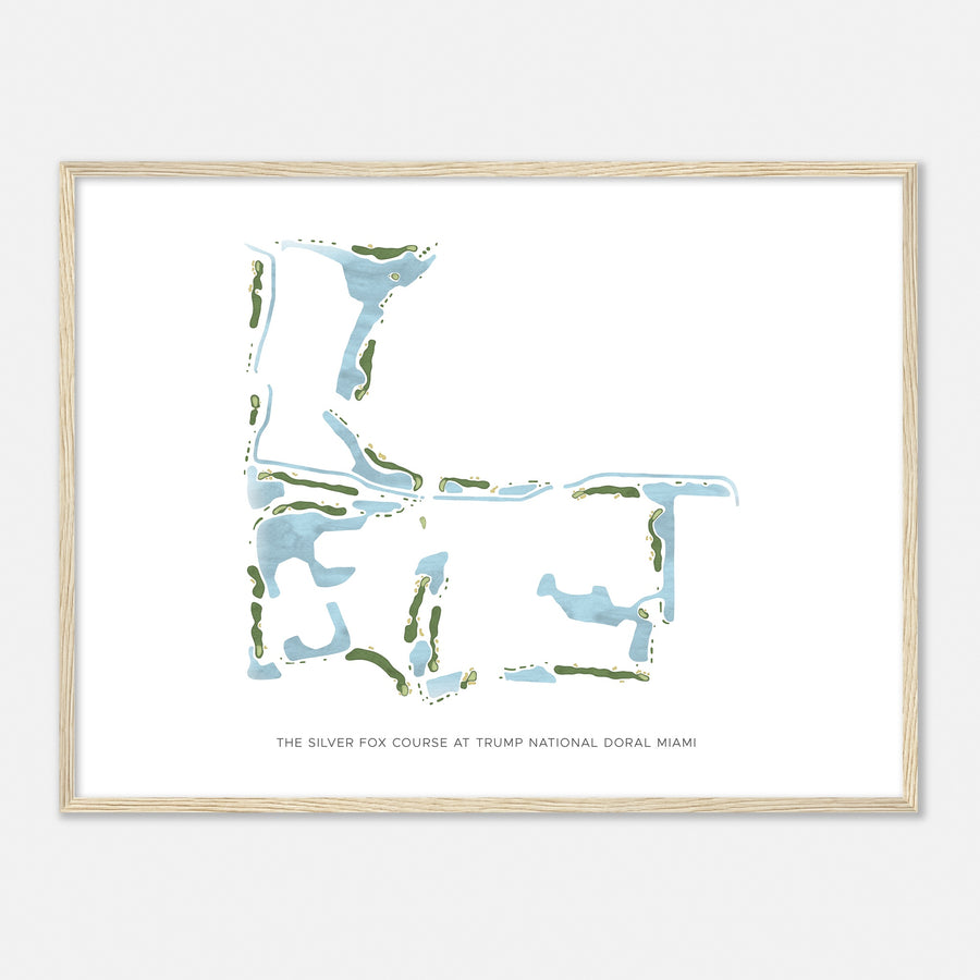 Print of The Silver Fox Course At Trump National Doral Miami Modern Map