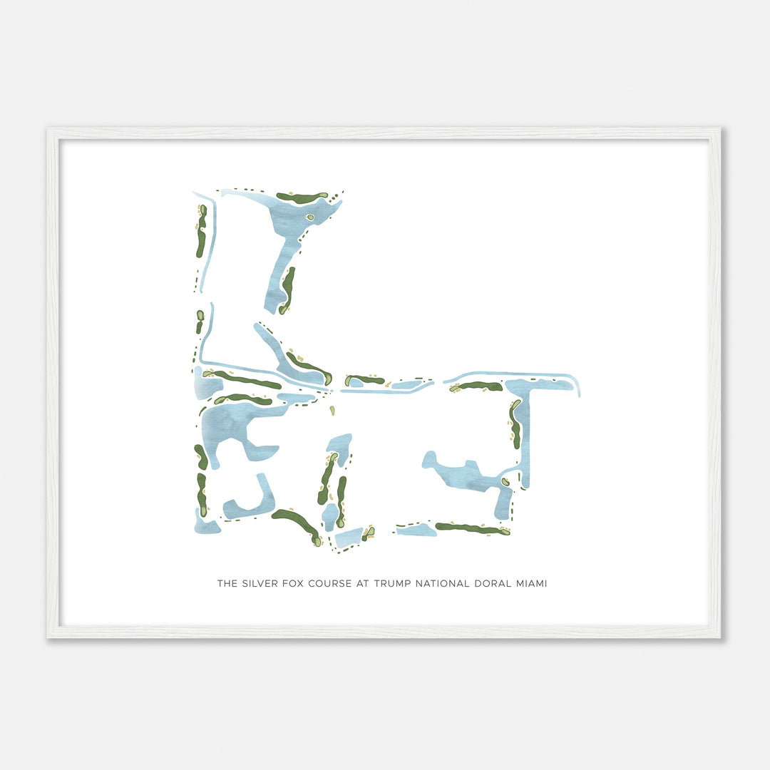 Print of The Silver Fox Course At Trump National Doral Miami Modern Map