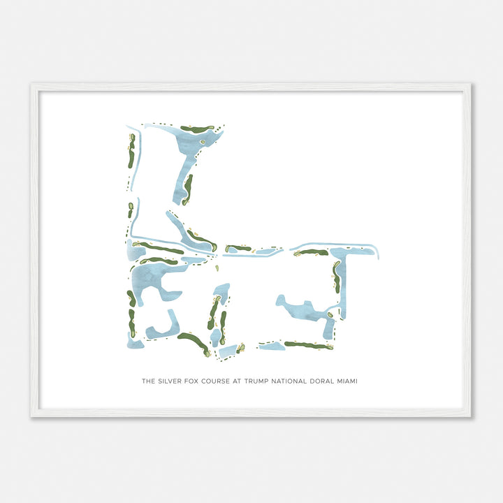 Print of The Silver Fox Course At Trump National Doral Miami Modern Map