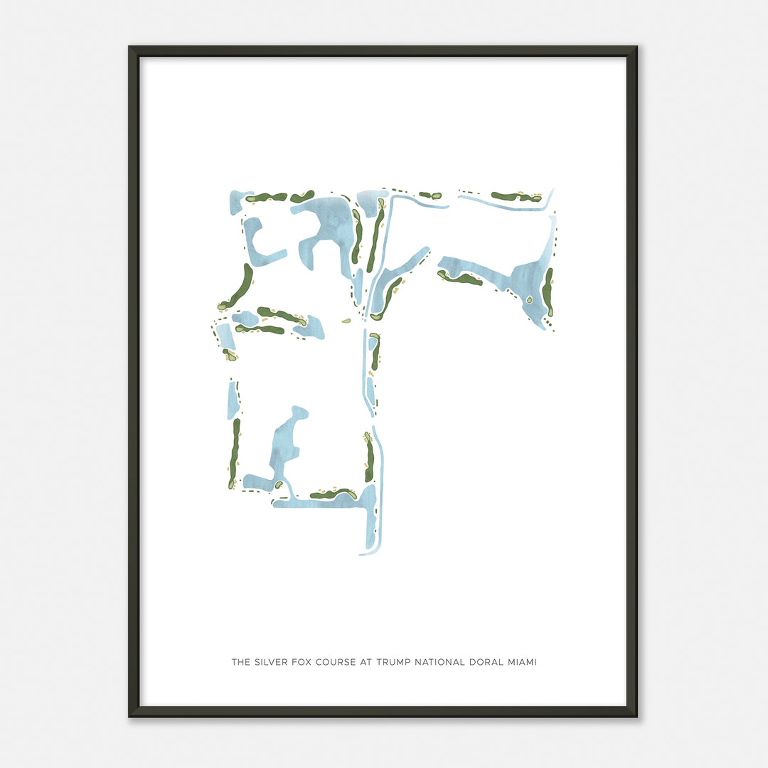 Print of The Silver Fox Course At Trump National Doral Miami Modern Map