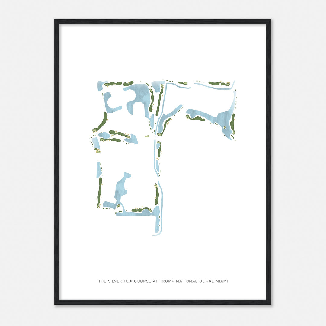 Print of The Silver Fox Course At Trump National Doral Miami Modern Map