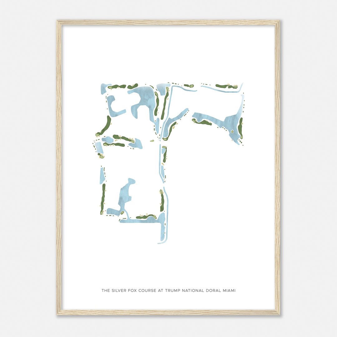 Print of The Silver Fox Course At Trump National Doral Miami Modern Map