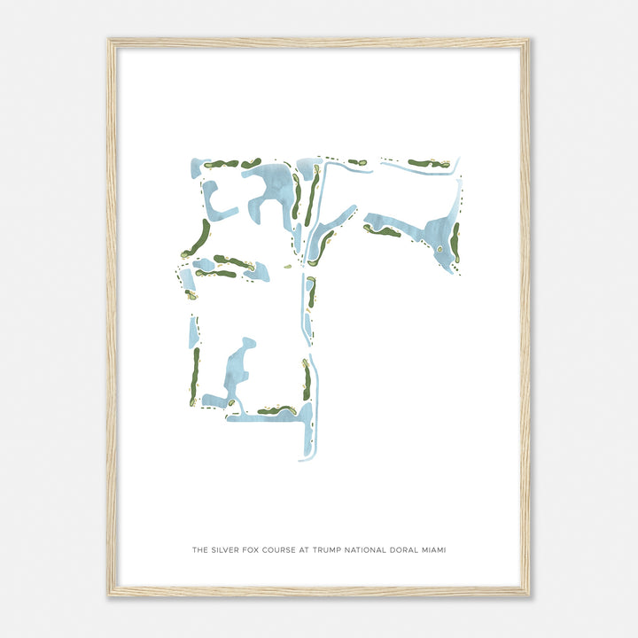 Print of The Silver Fox Course At Trump National Doral Miami Modern Map