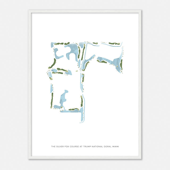 Print of The Silver Fox Course At Trump National Doral Miami Modern Map