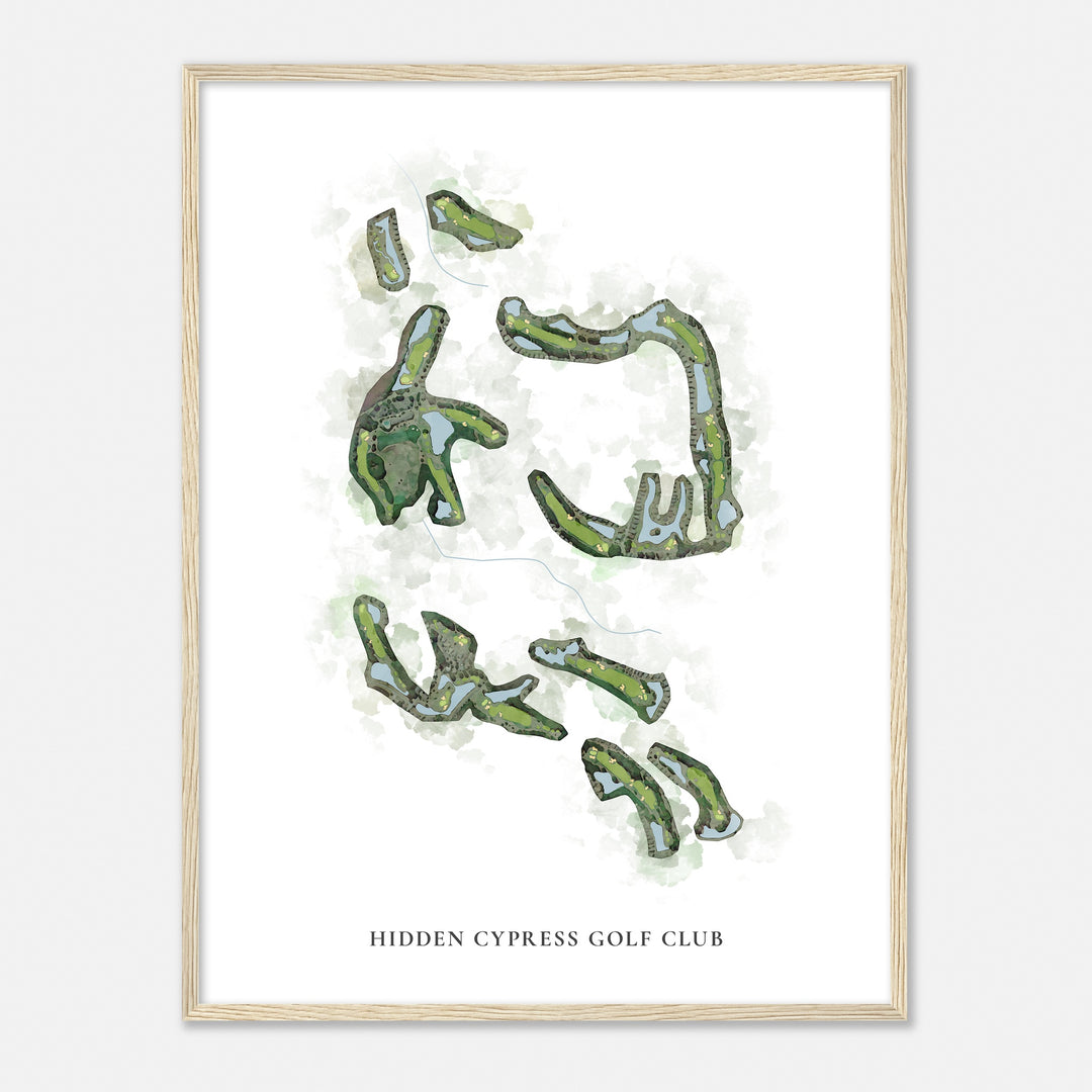 Print of Hidden Cypress Golf Club Classic Map