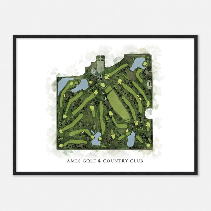 Print of Ames Golf & Country Club Classic Map