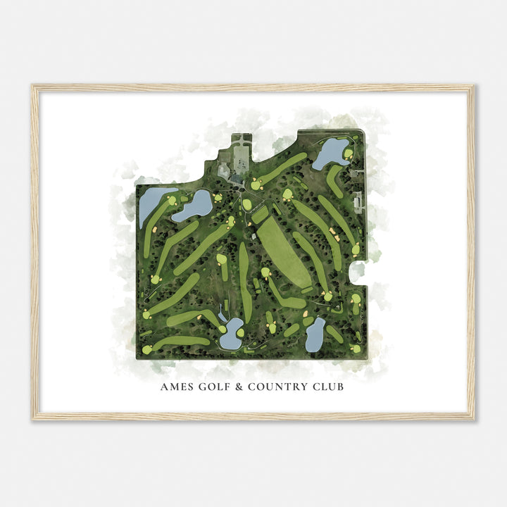 Print of Ames Golf & Country Club Classic Map